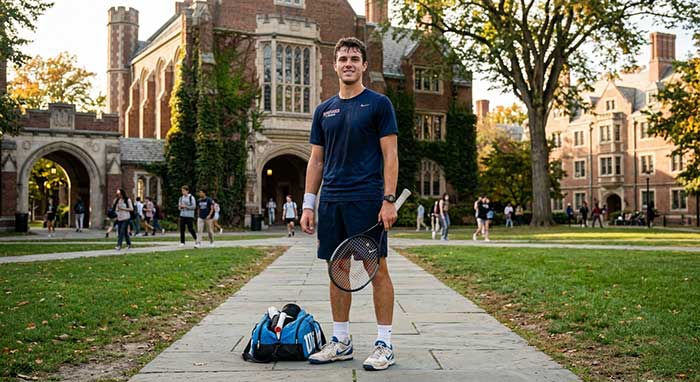 Tenista en universidad de Estados Unidos con beca deportiva de tenis
