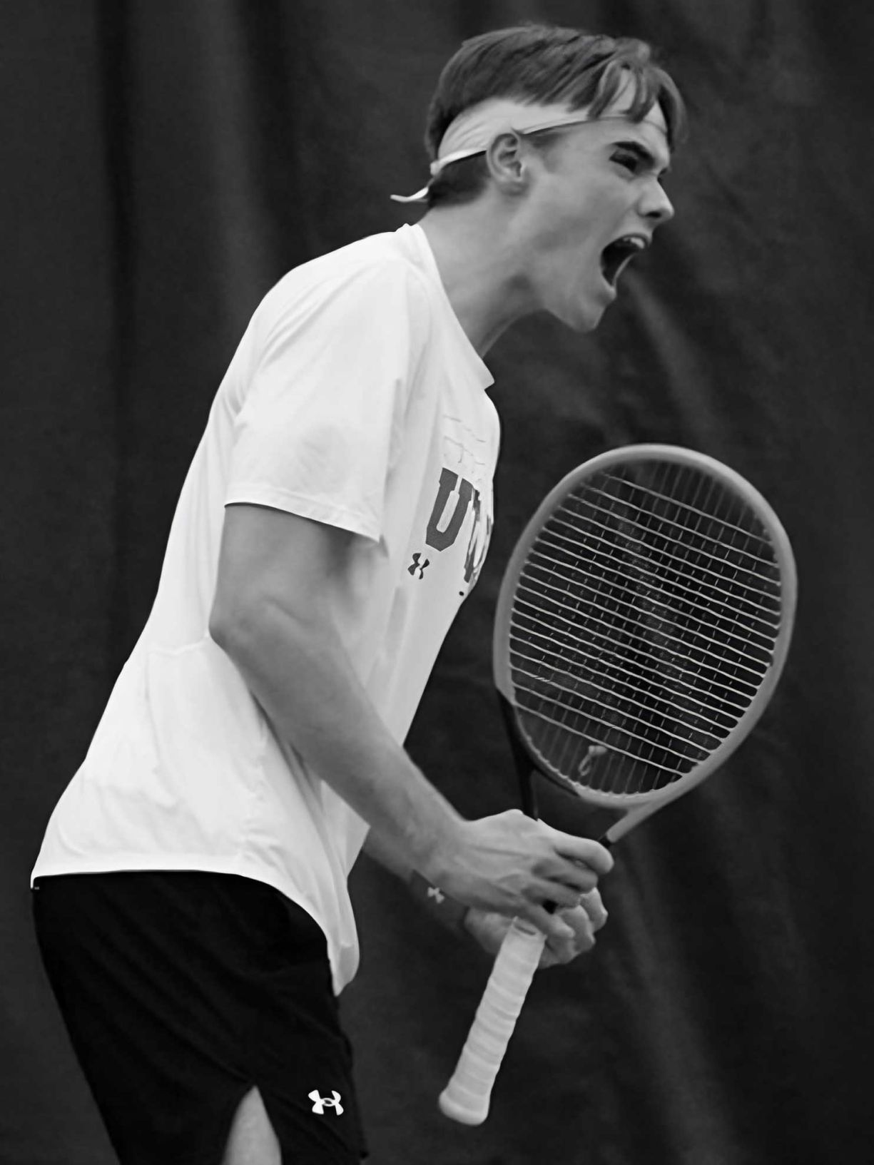 College tennis player competing in the United States on a tennis scholarship